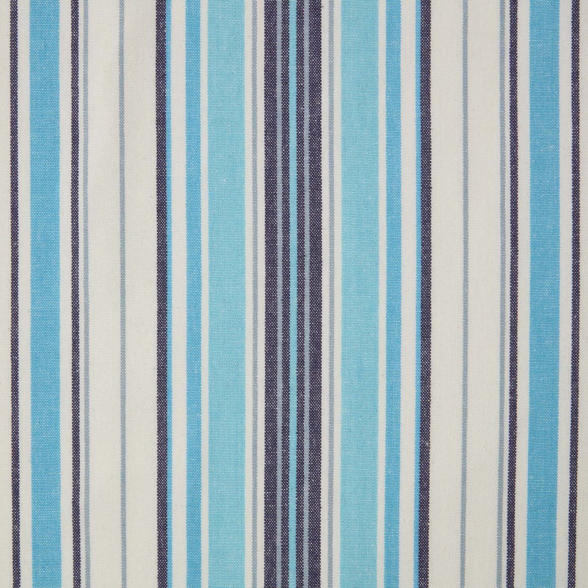 Homescapes New England katoenen stof - blauwe en witte strepen, verkocht per meter, 150 cm breed