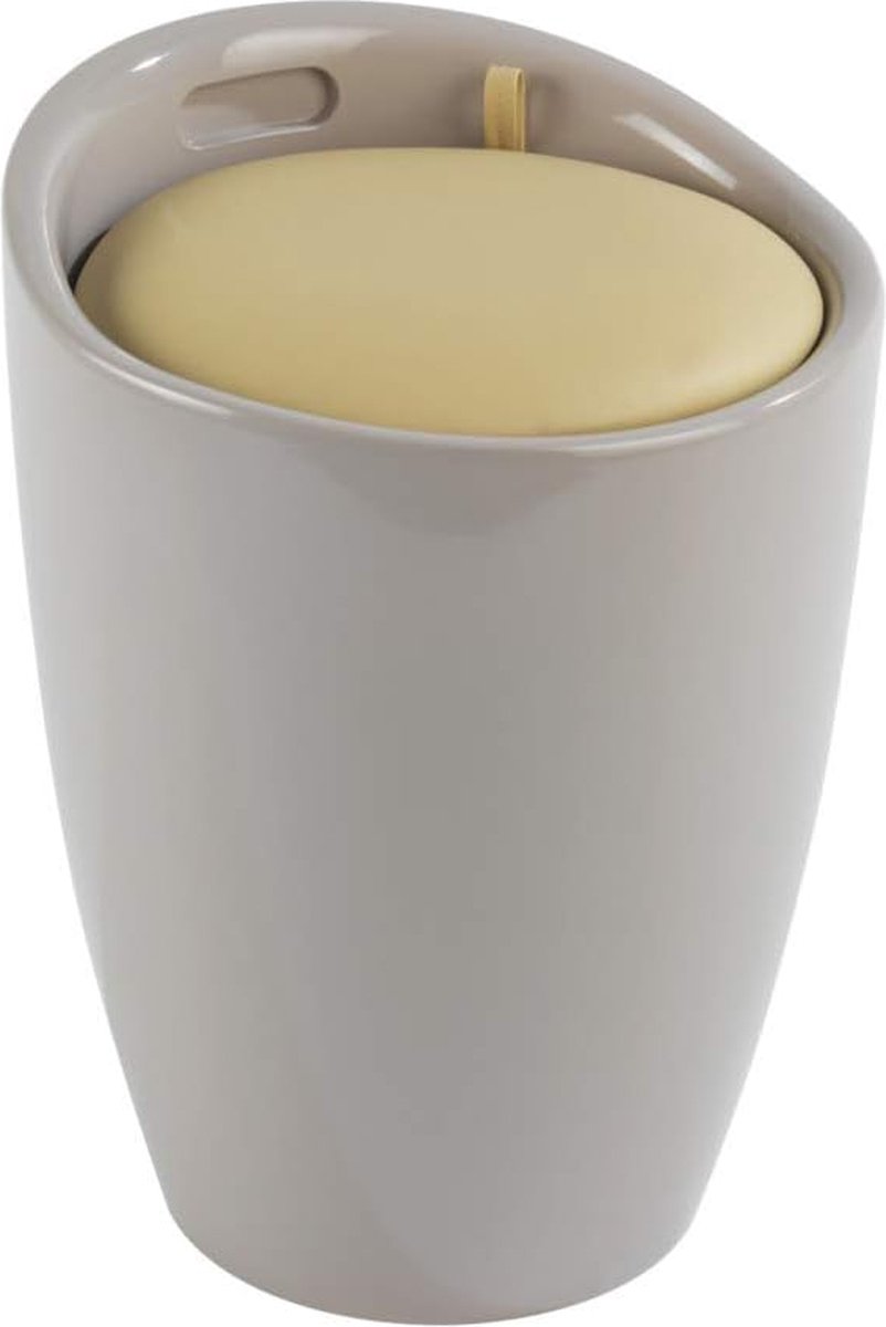 Goedkoopste Moderne Badkamerkruk en Wasmand met Opbergruimte - Wit