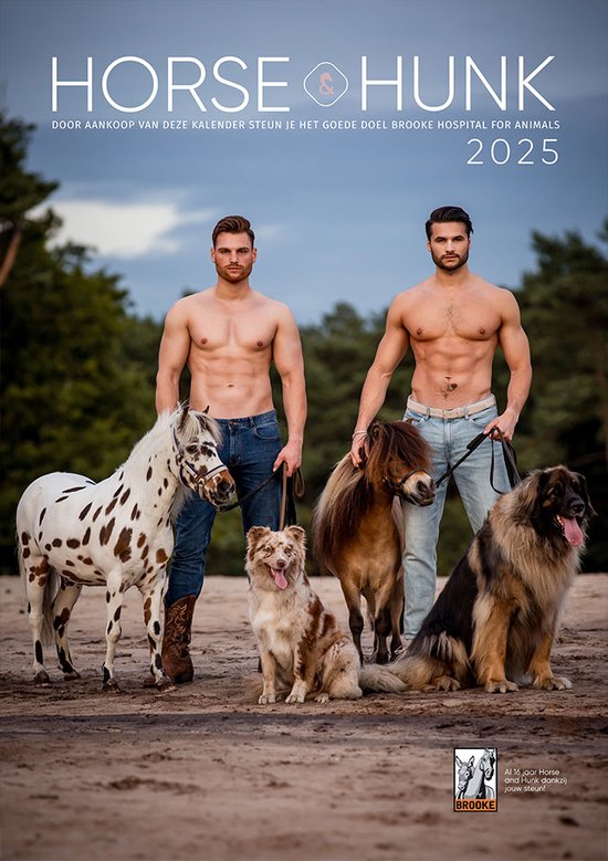 Foto: Horse and hunk kalender 2025 paardenkalender mannenkalender muurkalender