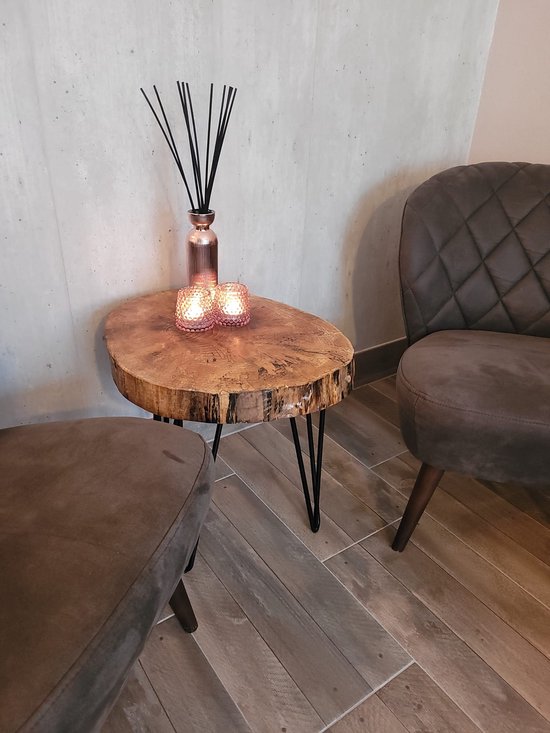 AGstyle - Boomstam - Bijzettafel - Boomstam Bijzettafel - Natuurlijk Design voor Jouw Interieur