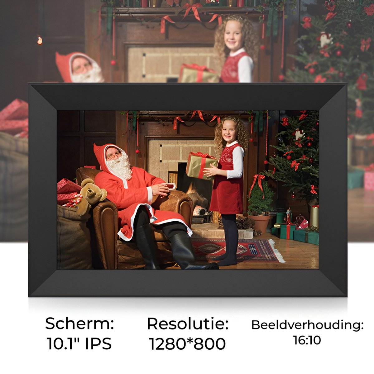 AniTech Digitale Fotolijst 10.1 inch - HD IPS Display - WiFi - afbeelding 3