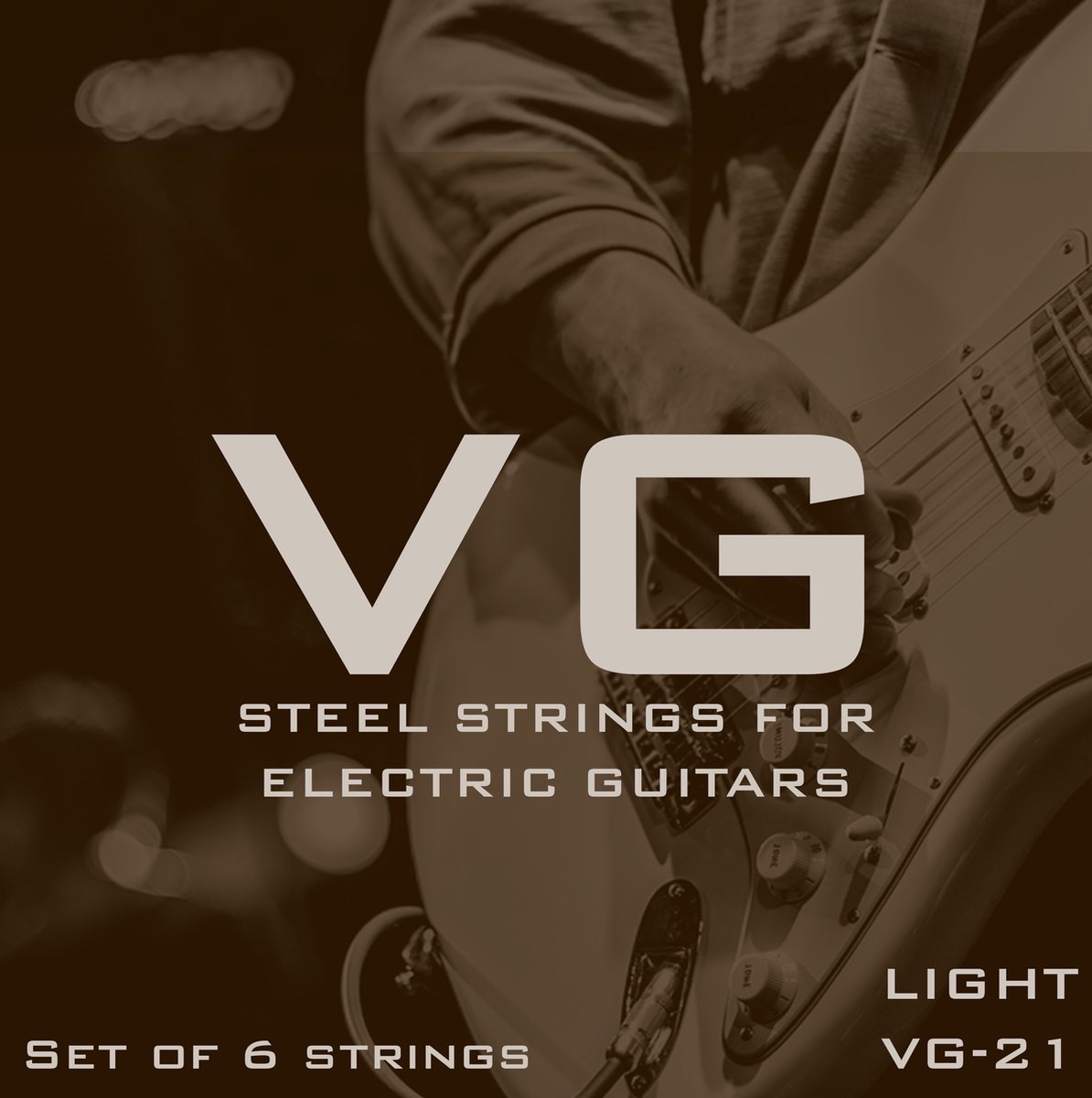 VG Premium - Set van 6 Gitaarsnaren voor Elektrische Gitaar - Snarenset -Stalen snaren - 6 Snaren - Light