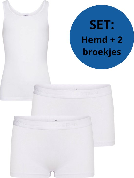 Set Filles Beeren Bodywear : Chemise et 2 Boxers Wit taille 158/164