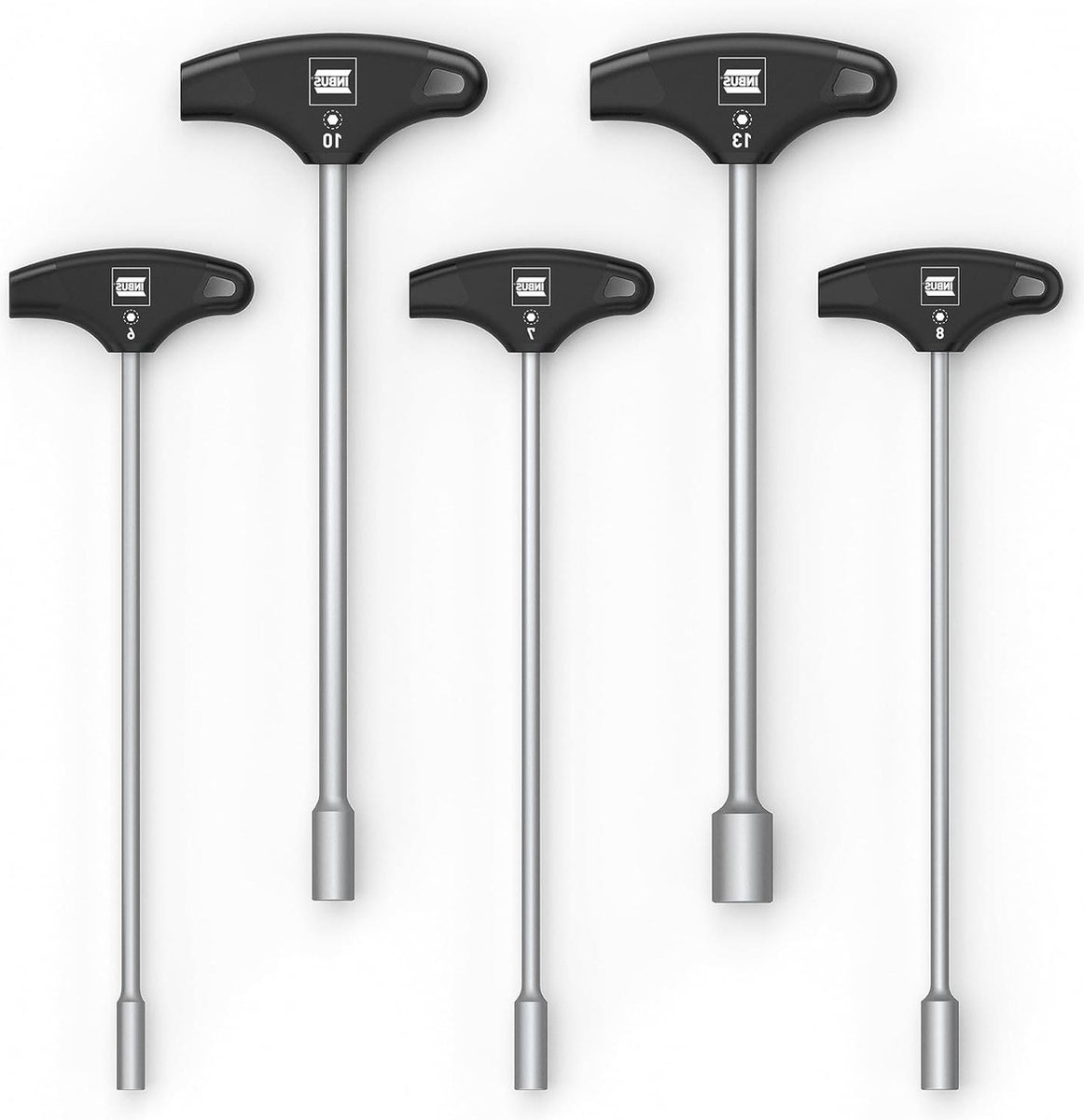 73400 T-Handvat Dopsleutel Set 5st 6–13mm met HybridTouch - Made in Germany - Hoogwaardige Kwaliteit