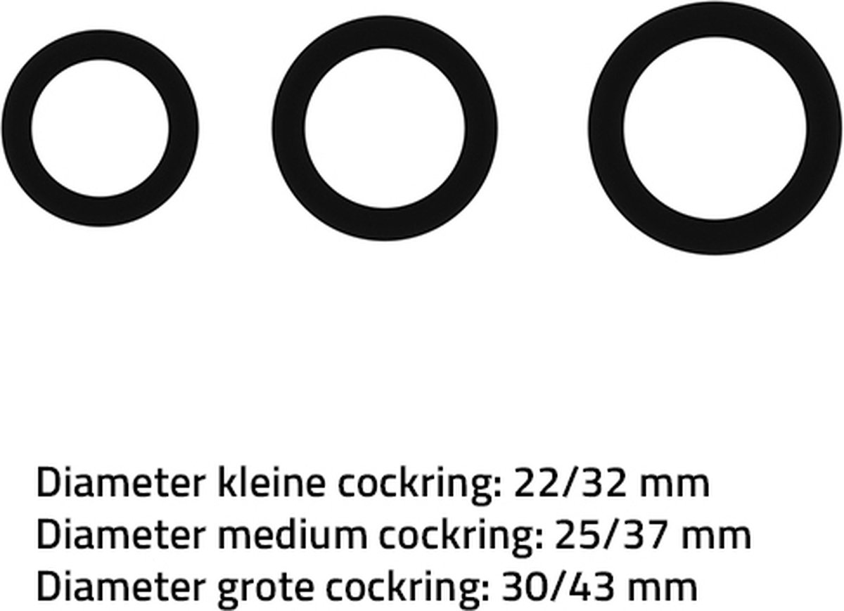 Goedkoopste Erovibes - Cockring Set - Penisring Set - Penisringen Siliconen - Cockringen 3 Stuks