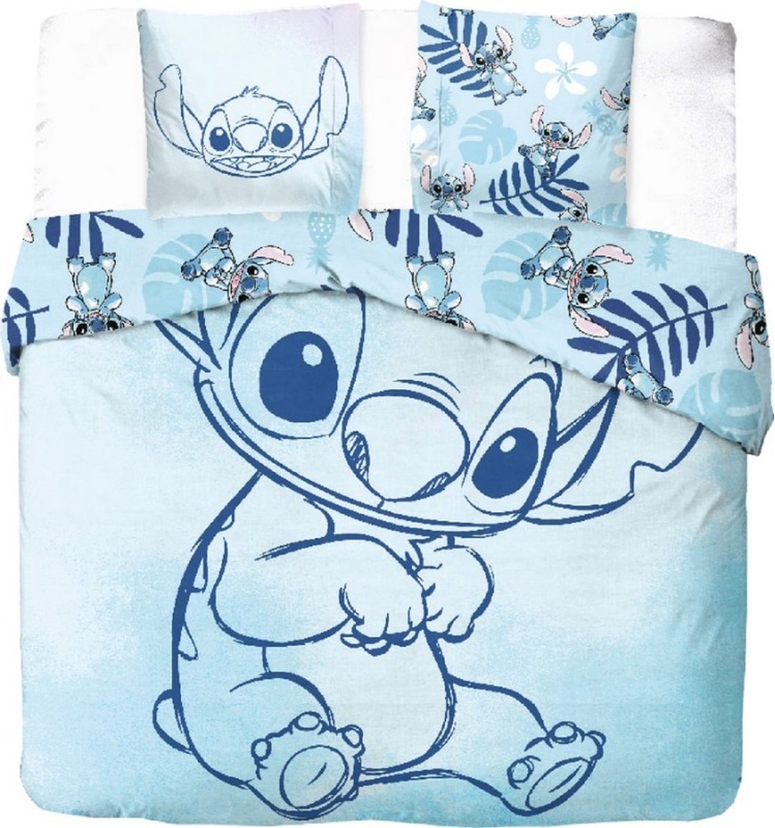 Disney - Lilo & Stitch - Dekbedovertrek - Lits Jumeaux - 240 x 220 cm - 100% Katoen.