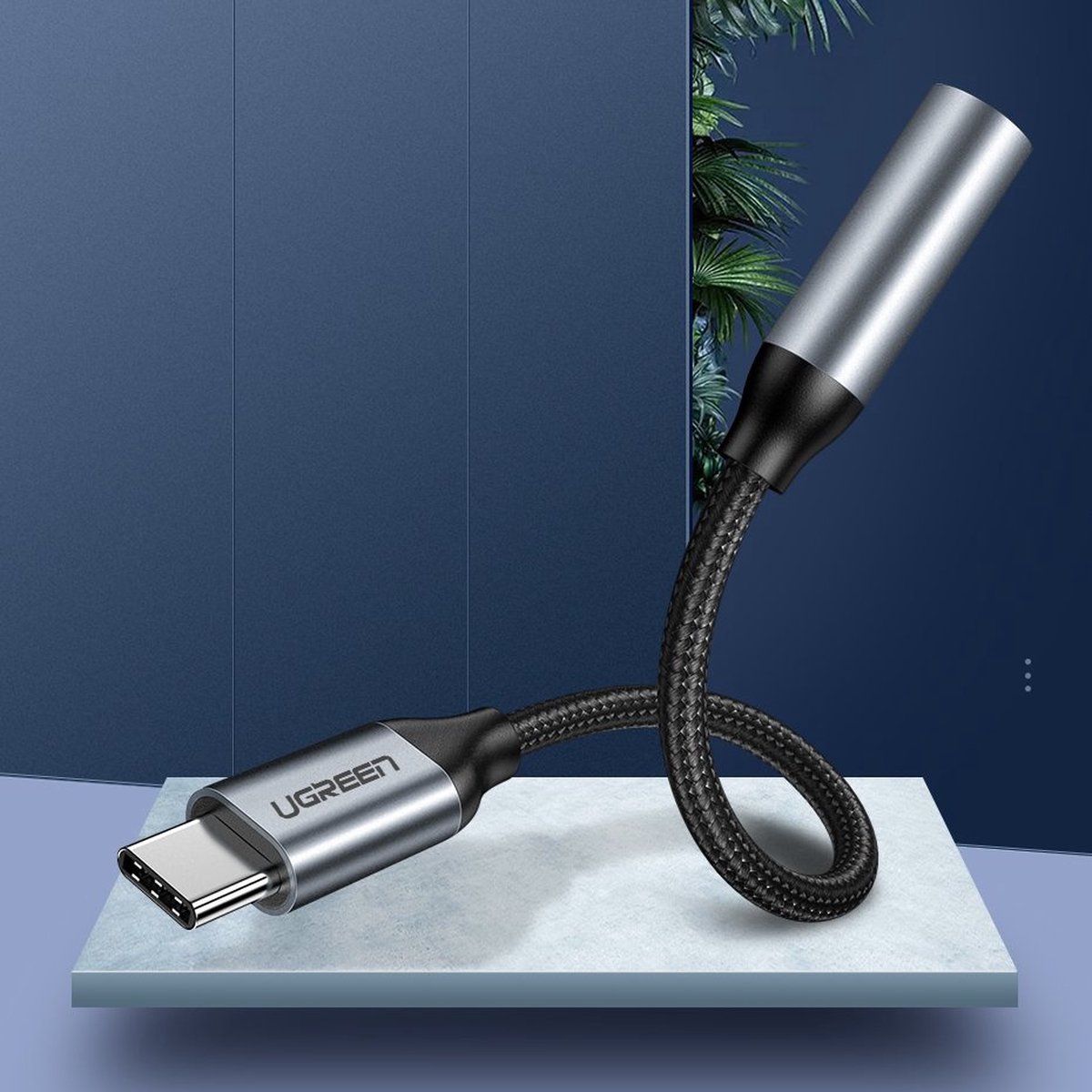 UGREEN - USB-C naar 3.5mm jack kabeladapter - 11 cm