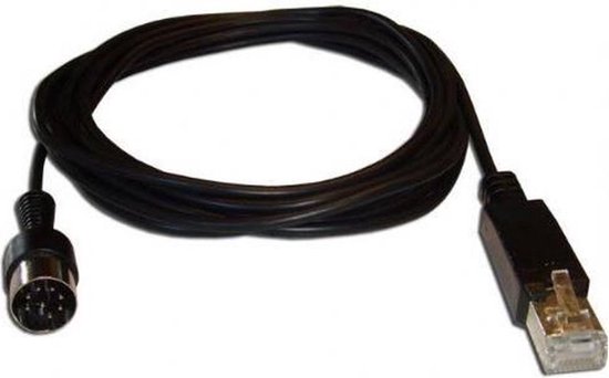 Cavus RJ45 naar 8-pins DIN Powerlink PL8 kabel voor B&O / zwart - 1,8 meter