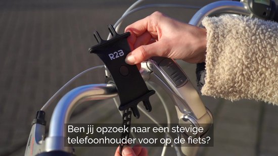 R2B Telefoonhouder Fiets - Robuste Telefoonhouder voor Mountainbikes, Safety -Lock, Systeem, Motor en Kinderwagen, 360-graden Rotatiefunctie, Eenvoudige Montage, Bike Phone Holder
