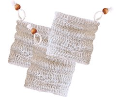 3x Scrub Washandjes - biologisch - hennep - garen - scrub handschoen - peeling lichaam - hamam - kessa - kese - glove - zeep- zeepzakje- hammam - bio - douche - bad - sauna - douchegel - shower - scrubhandschoen