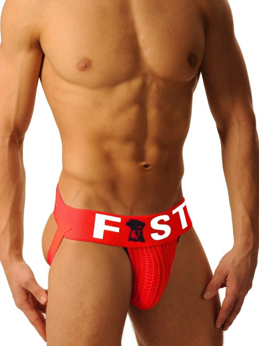 Goedkoopste Fist Logo Jockstrap Rood maat Large