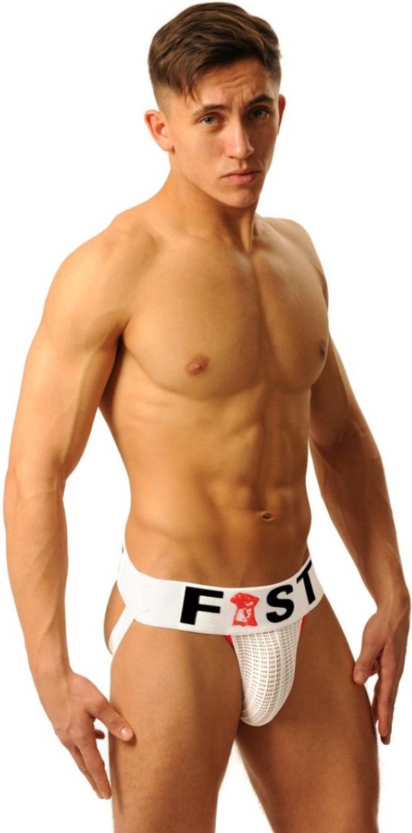Goedkoopste Fist Logo Jockstrap wit maat small