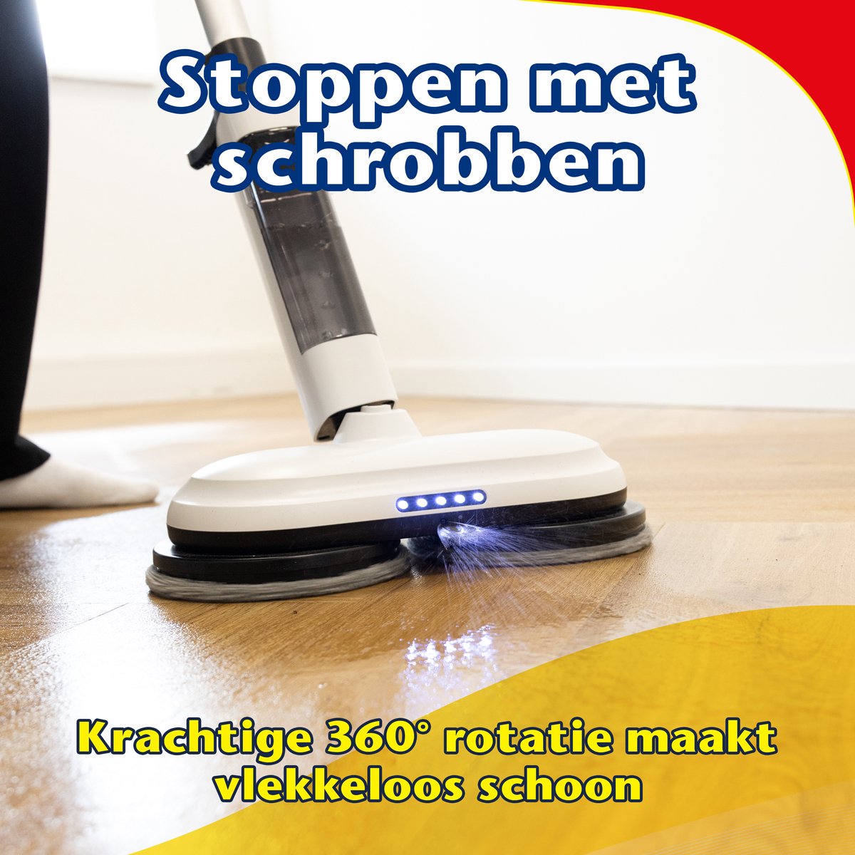 Elektrische Dweil 65W Draadloos - Nat & Droog - Dweilsysteem Elektrisch - Dweilrobot - Vloerwisser Badkamer - Vloerreiniger - Vloertrekker - Dweilapparaat - Dweilsysteem - CleanRite – foto 4