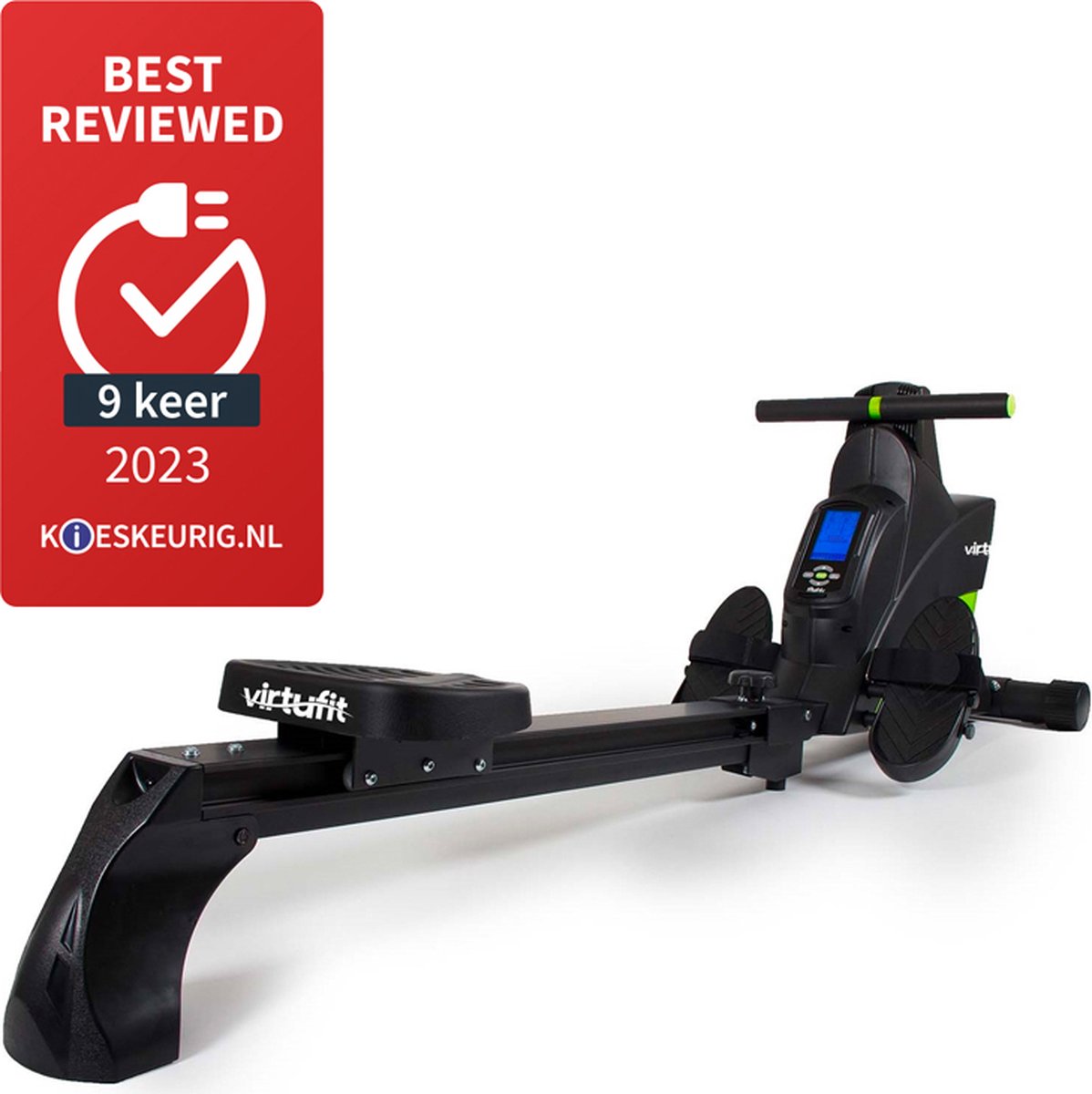 Afbeelding 2 van VirtuFit Ergometer Roeitrainer - Hartslagfunctie - Roeitrainers - Roeitrainer Inklapbaar - Zwart - Roeimachine voor Thuis