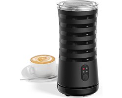 4-in-1 Milk Frother for Hot and Cold Milk Foam - Warm Milk Non-Slip Shape Automatic Shut-Off (Black)