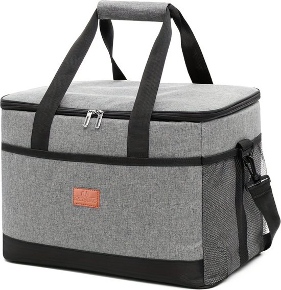 Nivard Panier pique-nique - Paniers pique-nique - Piknik - Pick Nick - Sac pique-nique - Panier - Boîte à lunch - Été - Grijs