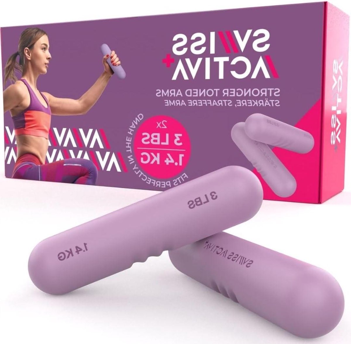 Dumbbells 14 kg halter set van 2 voor vrouwen - Home Gym Workout Equipment - beste trainingsapparatuur voor thuis met Comfort Grip Handgrepen