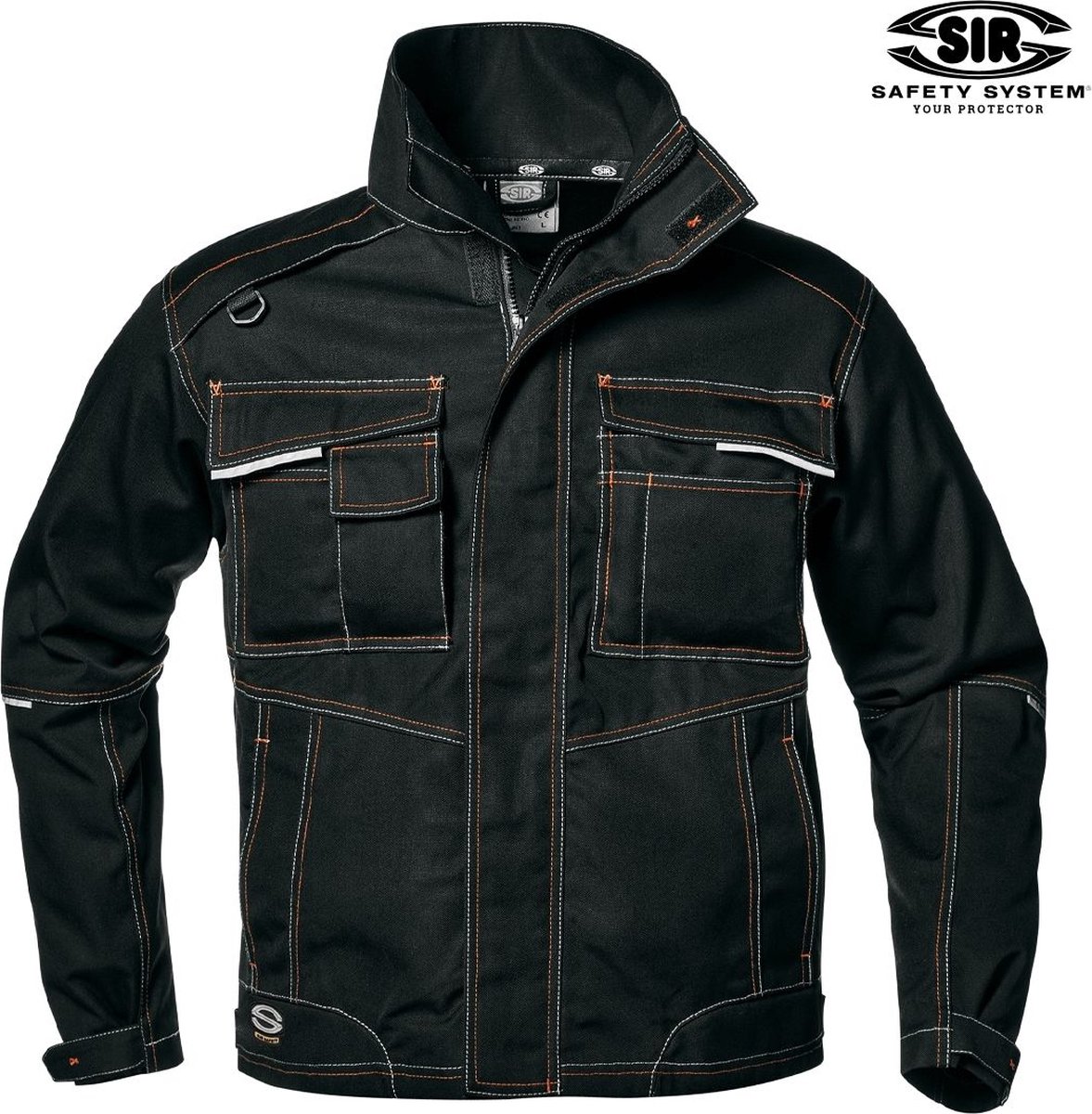 SIR SAFETY GEMINI Lente Werkjas HEREN Veiligheidsjas Zwart - Voor Lente en Herfst - Stretchstof