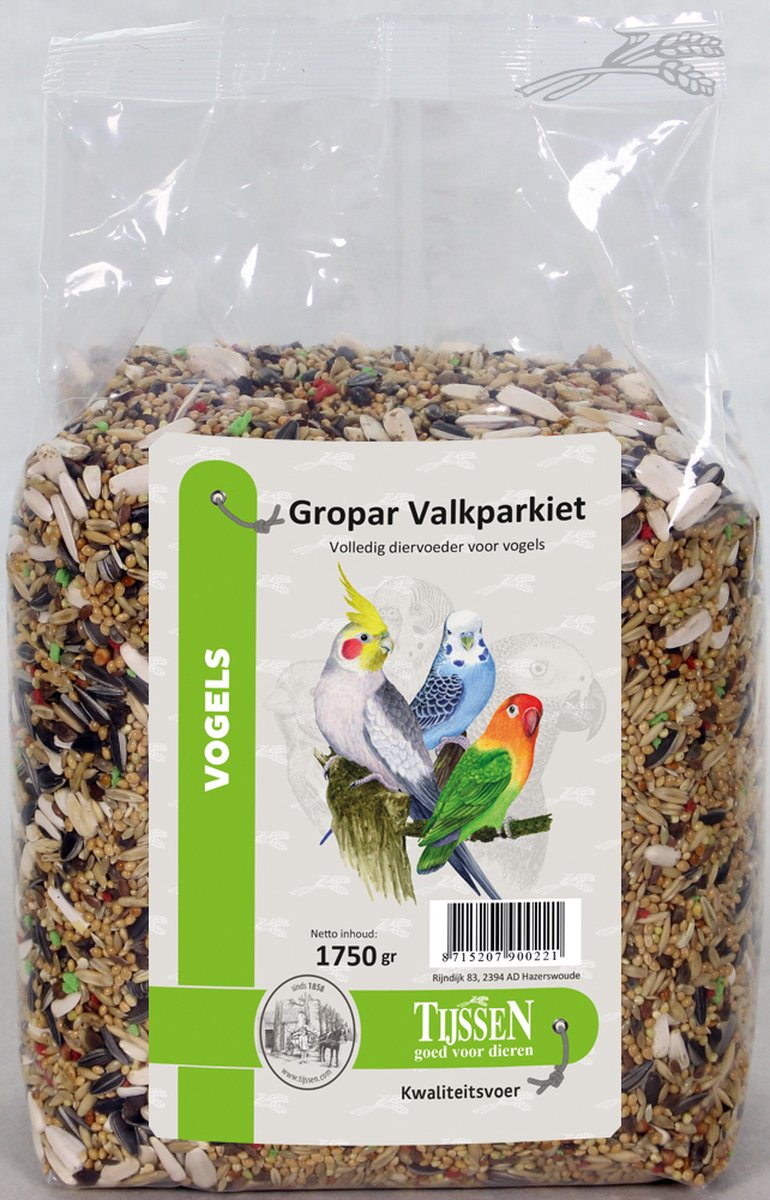 Tijssen goed voor dieren - Vogelzaad - Gropar I - Valkparkiet - 1750GR - 1ST