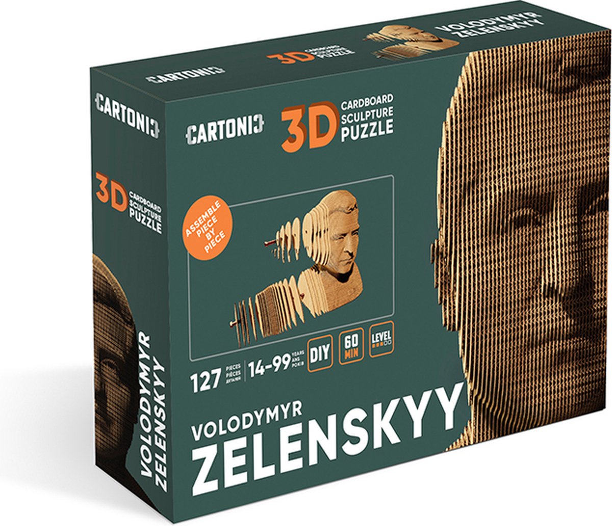 CARTONIC- -VOLODYMYR ZELENSKYY- 3D puzzel- kinderen en volwassenen- decoratie- ecologisch- puzzel- DIY