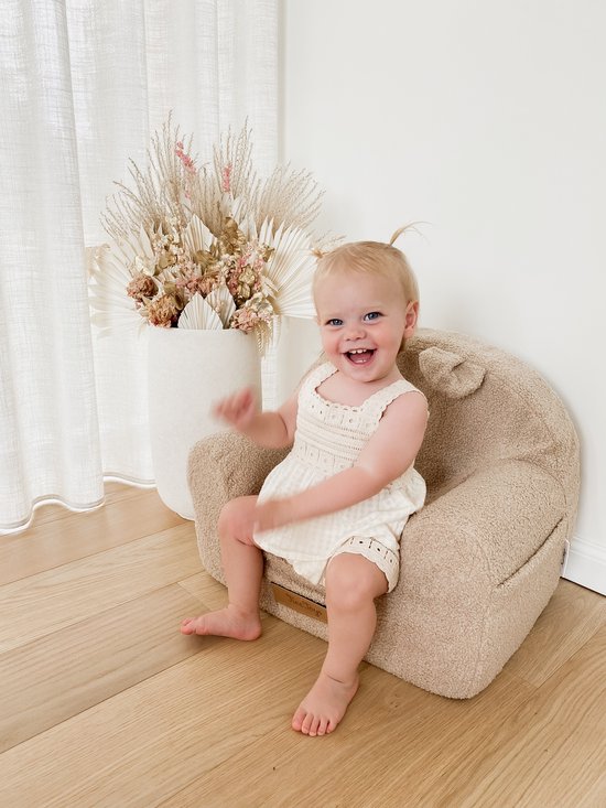 Kinderfauteuil ~ Teddy Beige van Merkloos — afbeelding 3