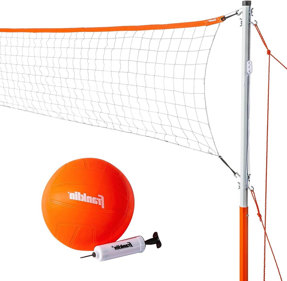 Achtertuin strand draagbare volleybalnetsets voor kinderen volwassenen - volleyballen netten met stokken uitrusting - draagtas opslag transport