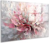 Tableaux sur verre Bloem - Tableaux sur verre nature - Tableaux sur verre feuilles - Décoration murale champêtre - Peintures plexiglas - Décoration chambre verre acrylique 105x70 cm