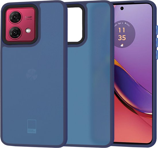 Coque arrière Techsuit HaloFrost pour Motorola Moto G84 - Bleu foncé