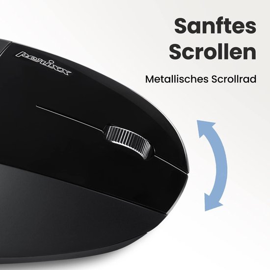 Perixx Periduo-606 Compact Ergonomisch Toetsenbord En Draadloze Verticale Muis Verstelbare Polssteun En Low Profile Toetsen Instelbare Dpi Qwerty Spaans