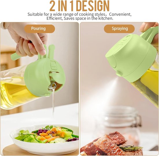 Pulvérisateur d’huile d’olive Lexium - Spray de cuisson - Pulvérisateurs d’huile d’olive - Spray de cuisson en bouteille d’huile - Accessoires BBQ - Airfryer - Spray de cuisson
