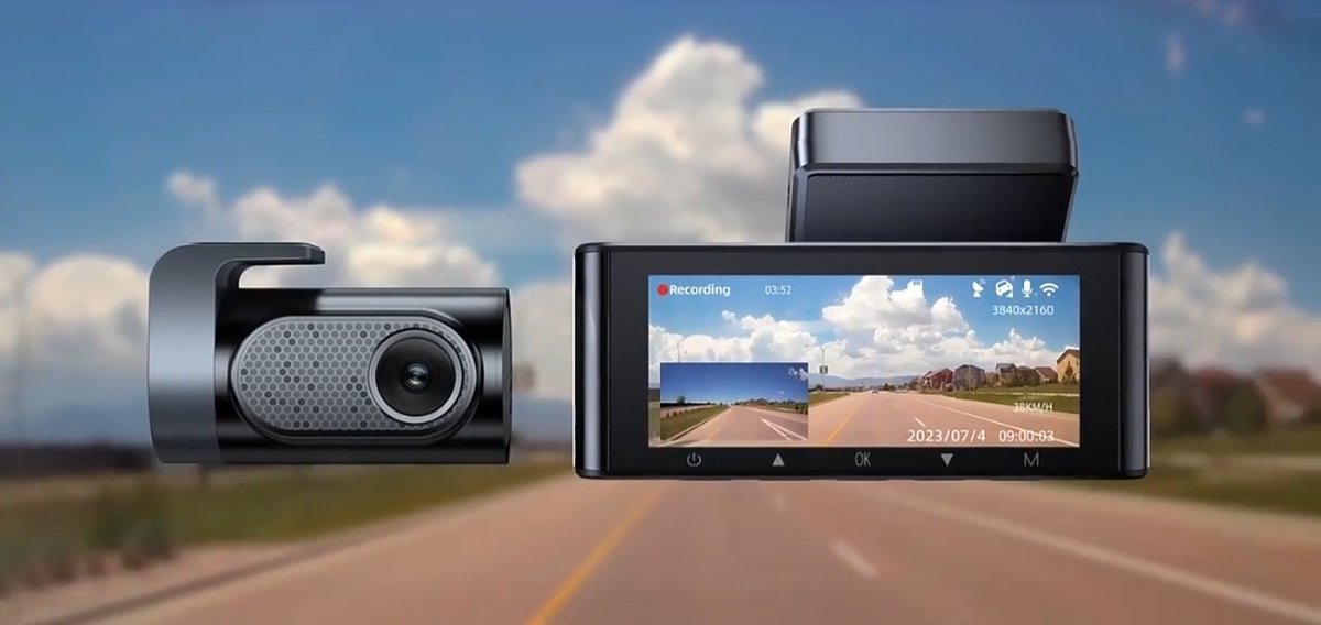 AZDome M550 Pro 2CH - 4K Wifi GPS dashcam voor auto thumbnail 3