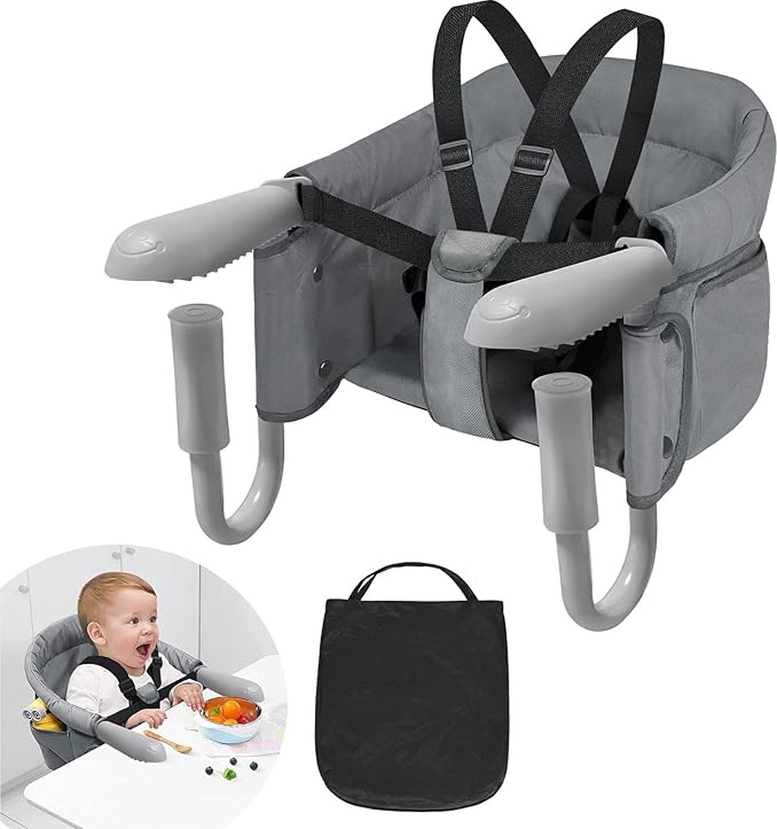 Equivera Babystoel Voor Aan Tafel - Kinderstoel - Babystoel - Baby Eetstoel - Baby Stoeltje Zitten Voor Thuis - Kinderzetel