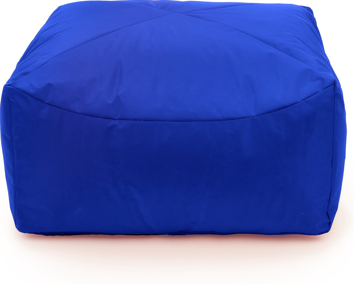 Drop & Sit - poef - robuust nylon - kobalt blauw - 65x65x35
