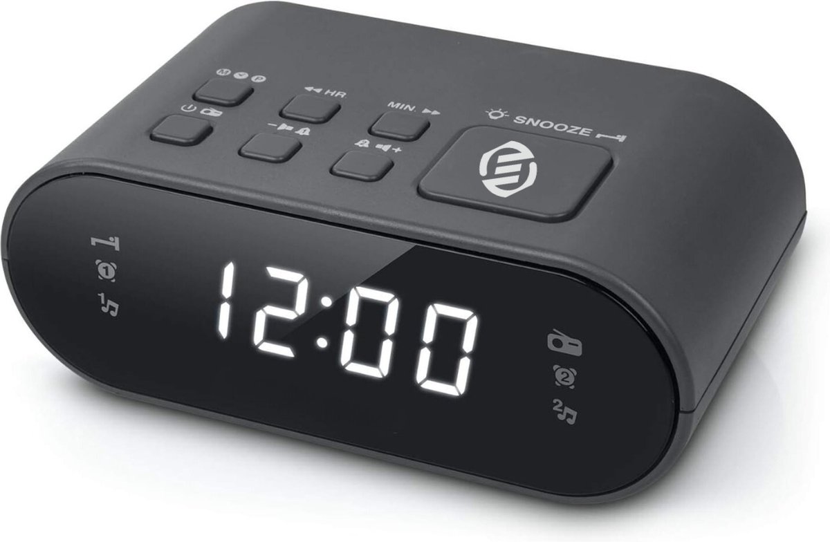 Equivera Wekkerradio Op Netstroom - Klokradio - Wekkerradio - Klokradio Met Wekker - Wekkerradio Dab - Wekker Dab Radio