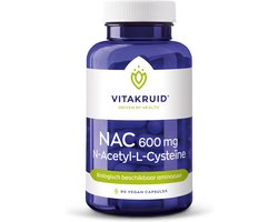 Vitakruid NAC 600 mg N-Acetyl-L-Cysteine 90 Vegetarische capsules