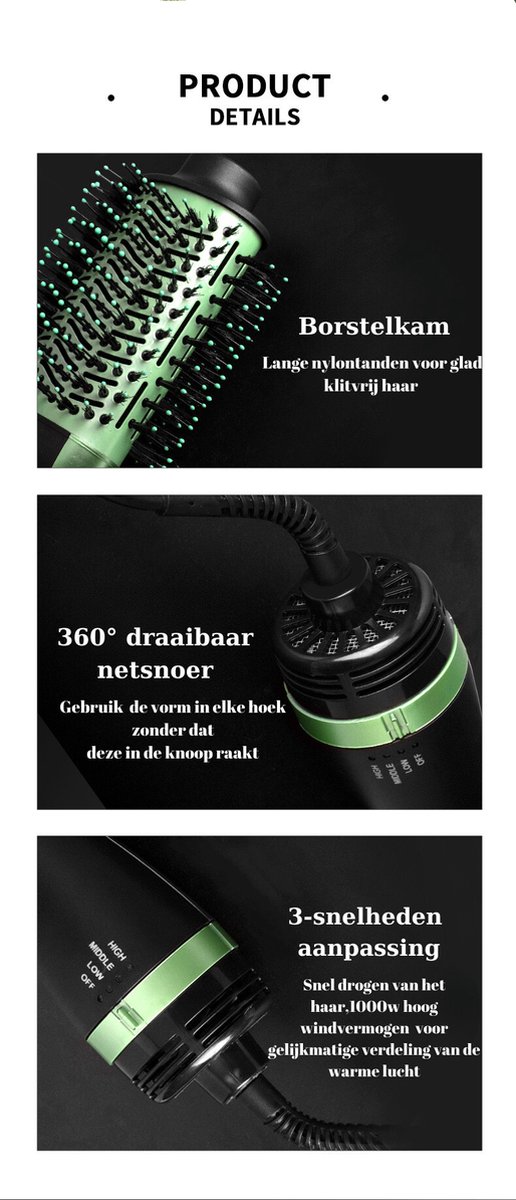 LuméBelle Professional Föhnborstel 3-in-1 met Keramische - afbeelding 2