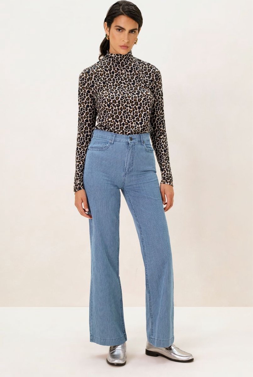 Sissy-Boy - Gestreepte high waist wide leg jeans