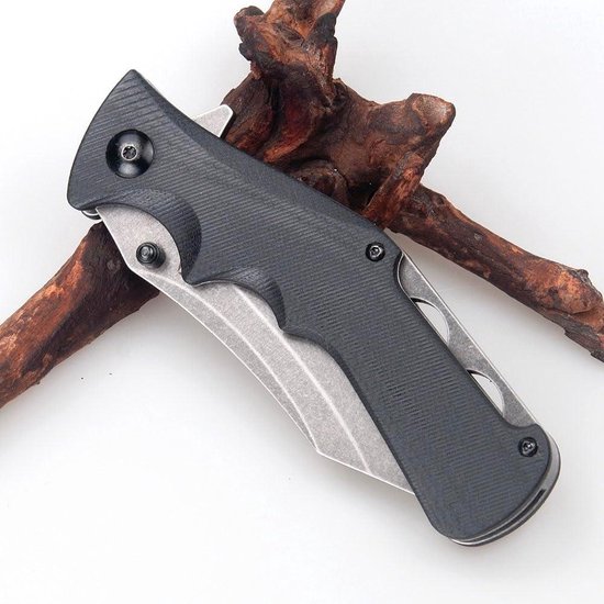 Omesio Halsmes EDC klein met Kydex-schede en kogelhanger, lemmet D2 en handvat G10