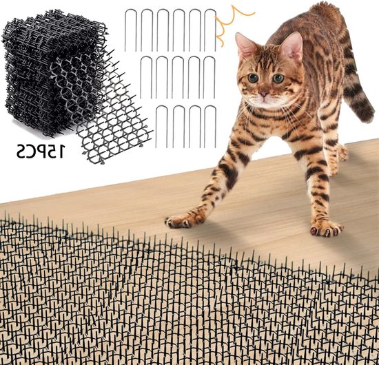 Foto: Kattenverjager doornrooster tegen katten kattenafweermat dierenbarri re met spikes tuin 15 stuks