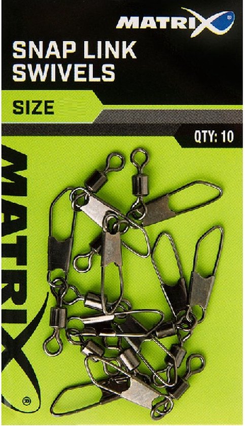 Foto: Matrix snap link swivels 10 pcs maat maat 14