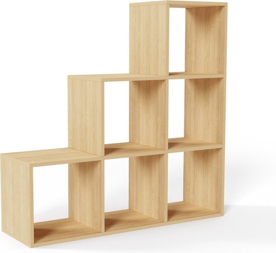 Preisvergleich für VASAGLE Bücherregal braun 129,5 x 29,0 x 129,5 cm