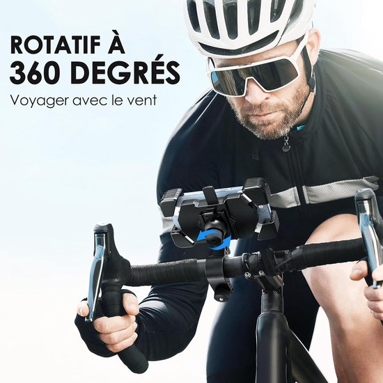 Motorfietstelefoonhouder, fietstelefoonhouder, 360° rotatie fietstelefoonhouder, elektrische scooter, scooter, mountainbike telefoonhouder Compatibel met telefoons van 5'' tot 7,2'' van LIVANON — afbeelding 5