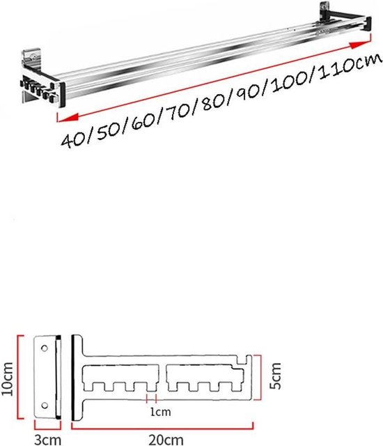 W- Wandmontage 304 Rvs Keuken Kruidenrek, Verhogen De Beschermende Opbergrek, Magnetron Oven Rek, Oven Rek Met Haak Ontwerp
