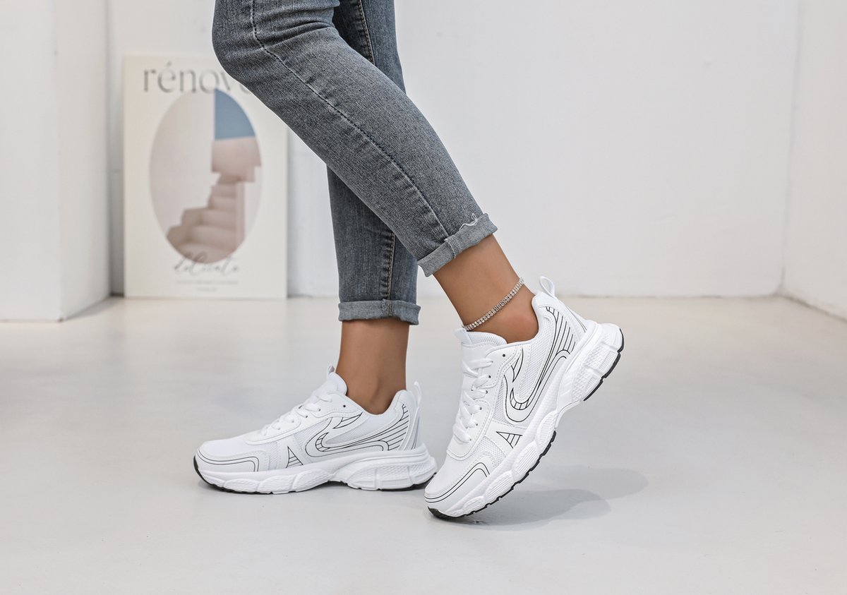 Sneakers Dames Sneakers G01 Grijs-Maat-36 bol