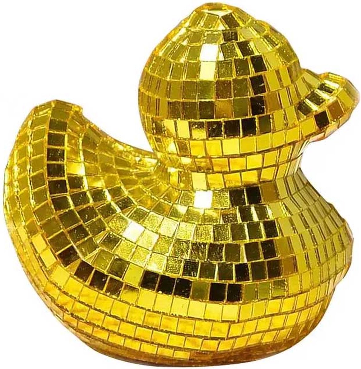 Gouden Disco Eend - Beeld Goud - Glitter