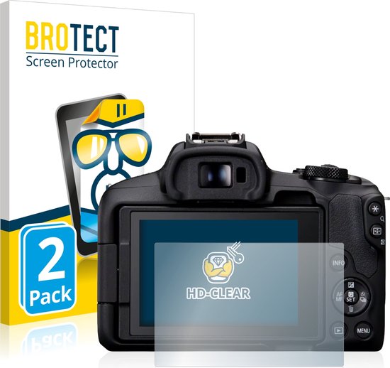 Foto: Brotect screenprotector voor canon eos r50 folie beschermfolie transparant 2 stuks 