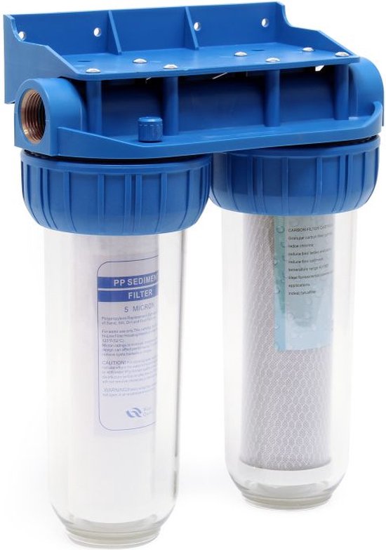 Naturewater NW-BR10B3 Double filtre Eau potable – 274 x 150 x 355 mm – 2 Étapes – 360 L/h – 1/2 / 20,67 mm – avec Cartouche PP Sédi - Bricolage
