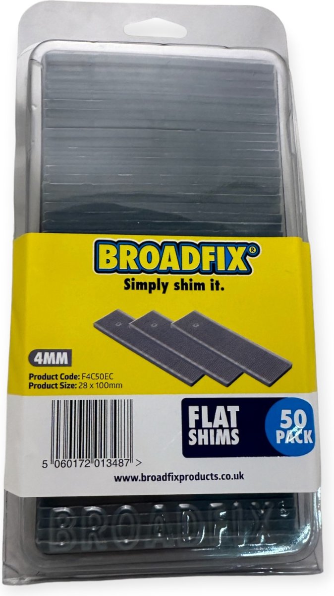 Broadfix Afstandhouders - Kunststof zwart 100x28mm - 50 stuks - Dikte 4mm