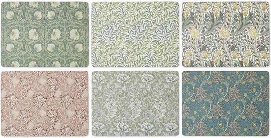 Pimpernel Placemats Strawberry dief rood, hout, meerkleurig, klein, 6 stuks