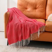 CREVENT Home Boerderij Decor Rustieke Bank Sofa Stoel Bed Gooi Deken, Zacht Warm Licht Gewicht voor Reizen in Lente Zomer (127x152cm Bruin
